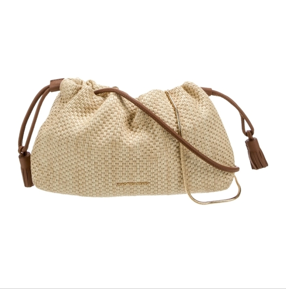 Veronica Beard Beige Woven Crossbody Bag - Picture 2 of 9